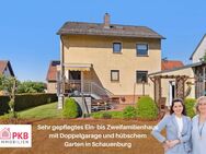 Sehr gepflegtes Zweifamilienhaus mit Doppelgarage und hübschem Garten - Schauenburg