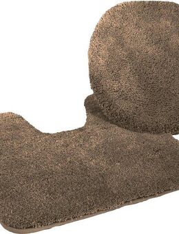 KiNZLER Badematte Chaozhou, Höhe 20 mm, rutschhemmend beschichtet, fußbodenheizungsgeeignet, Polyester, 2-tlg. Stand-WC Set, Badteppich, Uni Farben, weich, als rechteckig, rund & Set erhältlich