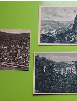 Postkarten : 1 x Heidelberg vom Philosophenweg gesehen 1 x Heidelberg Blick von der Molkenkur 1 x Heidelberg Das Schloß - Ravensburg
