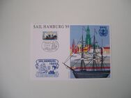 Hamburger Hafen, Briefmarken auf 3 Sonderblätter, Jubiläum 800 Jahre, Sail89 - Erftstadt