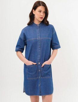 freshlions Jeanskleid Josy mit durchgehender Knopfleiste