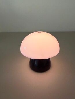 Lumi Dome Duo - Schwarz-weiße Akku-Pilzlampe mit Plexiglas-Schirm - Langenberg