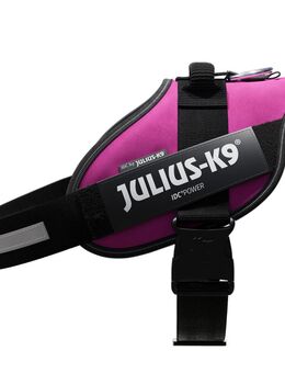 Julius-K9 IDC Powergeschirr, dunkelpink - Größe XL: Brustumfang 71 - 96 cm