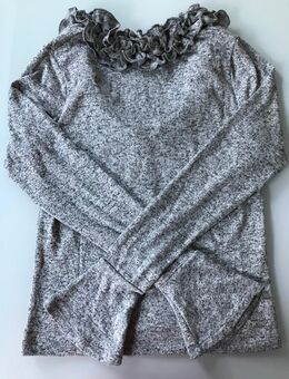 Damen Mädchen Bluse Shirt Longsleeve Grau Festlich kuschelig sehr weich Decolte Gr. L, Marke: C&A Clock hause, NEU - Albstadt