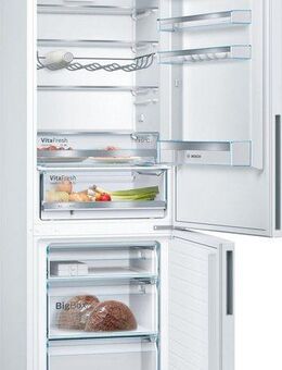 BOSCH Kühl-/Gefrierkombination KGE49AWCA, 201 cm hoch, 70 cm breit, Low Frost, VitaFresh Schublade, Big Box, LED-Licht, Super Kühlen
