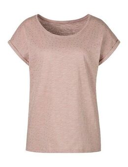 Vivance Kurzarmshirt mit silbrigen Glitzerpünktchen (2er-Pack) aus weicher Baumwoll-Qualität