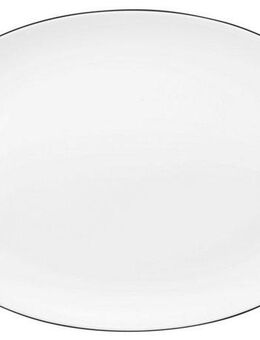 Seltmann Weiden Servierplatte Lido Black Line, Porzellan, (1-tlg), Platte oval