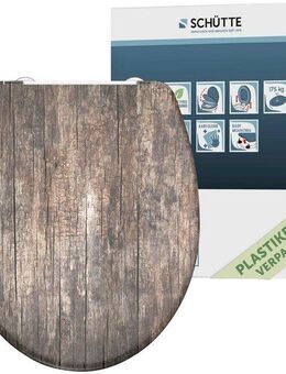 Schütte WC-Sitz Old Wood, Duroplast, mit Absenkautomatik und Schnellverschluss