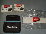 Makita Original Akkus 2 x 1850B mit LED + Akkutasche Doppel-Batterie-Tasche für 2 Akkus 18V Möglichkeit des Aufhängens am Werkzeuggürtel - Erfurt