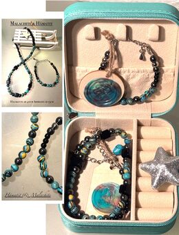 Außergewöhnliches Schmuckset aus Malachite und Hämatit NEU - Neustadt (Wied)