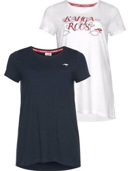 KangaROOS Longshirt (Packung, 2-tlg., 2er-Pack) Kurzarm, figurumschmeichelnde Passform
