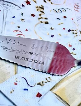 Tortenheber & Messer // Kuchenheber personalisiert für Hochzeit, Gravur auf Kuchenbesteck, Kuchenheber, Kuchenmesser - Kamen