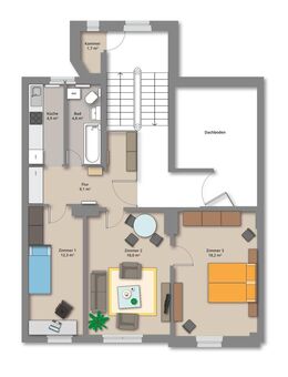 Neu renovierte Wohnung in ruhiger Stadtlage - Hof