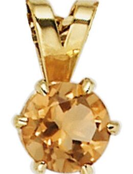JOBO Kettenanhänger Anhänger mit Citrin, 585 Gold