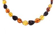 Firetti Collier Schmuck Geschenk Halsschmuck Halskette Farbstein Edelstein Bernstein, Made in Germany - mit Bernstein