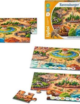 Ravensburger Puzzle tiptoi® Puzzle für kleine Entdecker: Zoo, 12 Puzzleteile, Made in Europe
