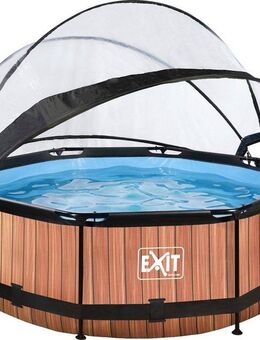 EXIT Framepool inkl. multifunktionaler Abdeckung (Set, 3-tlg), ØxH: 244x76 cm, mit Kartuschenfilter und Abdeckung