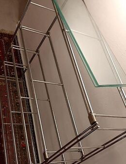 Hochwertiges V2A Edelstahlregal mit 5 Glasablageböden satiniert 100x100x22cm * neuwertig * - Schladen-Werla