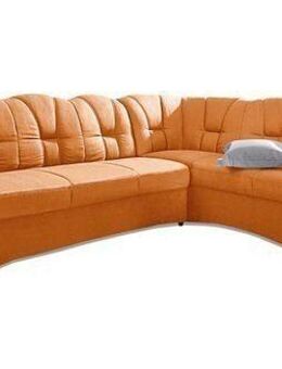 DOMO collection Ecksofa Papenburg, zeitlose Rückensteppung, elegante Armlehne, L-Form, mit Ottomane, wahlweise mit Bettfunktion