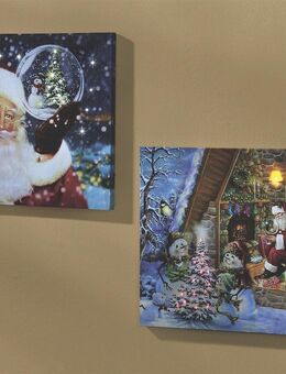 2er Set Wandbild Leuchtbild Weihnachten LED Flackereffekt 03554 - Birkenfeld (Baden-Württemberg)