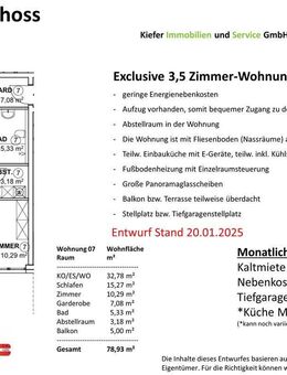 EXKLUSIVE NEUBAUWOHNUNG MIT 3,5 ZIMMERN, EINBAUKÜCHE UND HOCHWERTIGER AUSSTATTUNG – ERSTBEZUG! (Whg 7) - Oberndorf (Neckar)