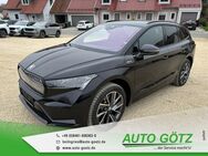 Skoda Enyaq, 85 Sportline Maxx WÀrmepumpe Vorb VZE Digi elektr Heckkl BlindSpot vo hi LichtAssist SpurAssist Connect Sunset 4xEFH Ladeboden beheiz Frontscheibe Armlehne Metallic, Jahr 2022 - Beilngries