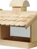 Dobar Vogelhaus mit Futter-Silo mit Holz Dachschindeln #DH138 in 75217