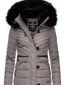 Navahoo Winterjacke Wisteriaa Warm gefütterte Steppjacke mit Kunstfell-Kapuze