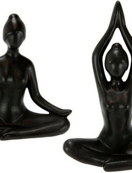I.GE.A. Dekofigur Yoga-Frau, 2er Set, Yogafigur, Yogaskulptur