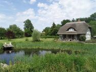 RÜGEN Reet gedecktes Haus mit Teich auf großem Grundstück zu verkaufen - Patzig