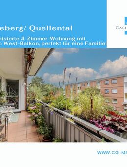 Modernisierte 4-Zimmer-Wohnung im Quellental mit großem West-Balkon, perfekt für eine Familie! - Pinneberg
