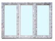 Kunststofffenster , Fenster auf Lager abholbar 210x150 cm 3-flg. 3-fach Verglasung - Essen