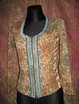 NEU * Lace- Spitze * Leo * Animal- Style * Chiffon * Jäckchen * Jacke * Cardigan * T- Shirt "BIBA by ESCADA" Gr. 36- 38/ S * hell- braun * beige * - Riedlingen