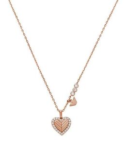 Emporio Armani Kette mit Anhänger Schmuck Geschenk Silber 925 Halsschmuck Herz, mit Zirkonia (synth)