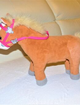 ❤️ Baby Born Pferd wiehert Ton Trense Halfter Pony Zapf Creation - Lehrte