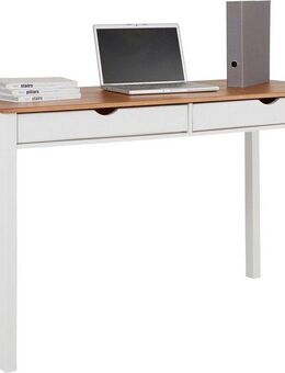 INOSIGN Schreibtisch Gava, aus massiven Kiefernholz, mit praktischen Griffmulden, Breite 140 cm