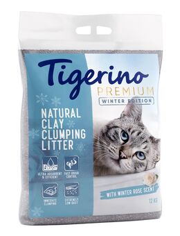 Tigerino Premium Katzenstreu 12 kg - Winterrosenduft (Limitierte Winter-Edition)