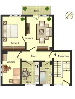 Kommen, gucken, mieten..Bezugsfertige 3-Zimmer-Wohnung in der City im Angebot!! - Bergkamen