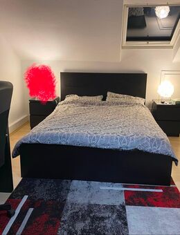 Verkaufe mein IKEA MALM Bettgestell (Breite 140 cm) in Schwarz - Kornwestheim