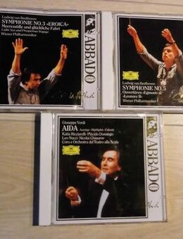 van Beethoven / Symphonien No. 3 Eroica + No.5, Verdi/Aida, Claudio Abbado, Wiener Philharmoniker + Coro e Orchestra del Teatro alla Scala, 3 Klassik CD zus. 7, - Flensburg