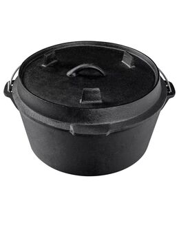 *ANGEBOT* BBQ Dutch Oven Füße ca. 9,5 Liter schwarzes Gusseisen - Deckel - Henkel - Topf - Wuppertal