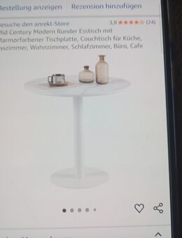 Runder Tisch Durchmesser 80 cm weiß - Essen