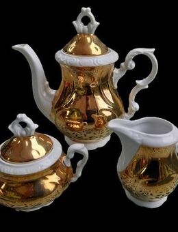 Edles Vintage Mokka Set - 88/1 Gold - Niederfischbach