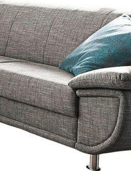 TRENDMANUFAKTUR 3-Sitzer Rondo, Breite 207 cm, breite Armlehnen, Füße chromfarben, Big-Sofa wahlweise mit Federkern, in verschiedenen Bezügen bestellbar