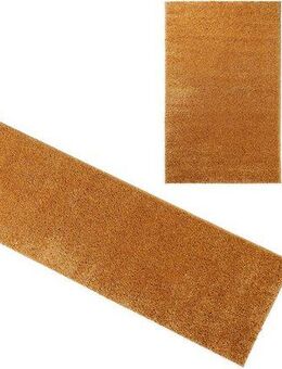 my home Bettumrandung Shaggy 30, Höhe 30 mm, (3-tlg), gewebt, 2- oder 3-teilig, Bettvorleger, Läufer-Set, Uni-Farben