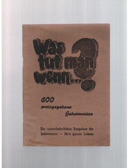 Was tut man wenn ?,Väth Verlag - Linnich