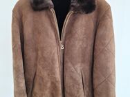 Wildlederjacke mit Fellfutter, Lederjacke, Winterjacke, Gr. M - Ehra-Lessien