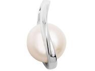 Schmuck Krone Perlenanhänger Anhänger 15x8mm Süßwasserzuchtperle rhodiniert 925 Silber, Silber 925