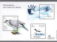 Citykurier: MiNr. 202 - 204 Block 28, 01.06.2016, "Naturschutzbund NABU, Thüringen (1)", Block, postfrisch - Brandenburg (Havel)