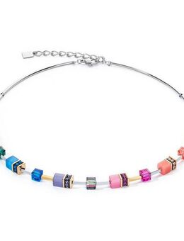 COEUR DE LION Collier Schmuck Edelstahl GeoCUBE® Iconic Lite Würfelkette, 2800/10-1500, Made in Germany - mit Swarovski® Kristall, Strassstein, Schmuckstein